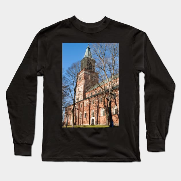 Cathedral of Turku Long Sleeve T-Shirt by ansaharju